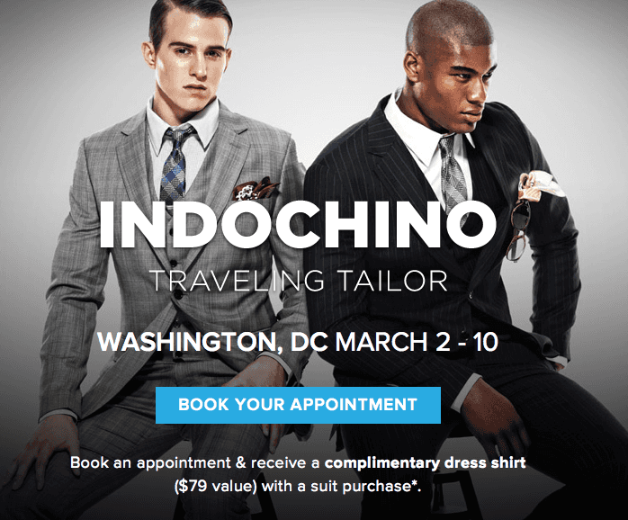 Indochino Traveling Tailor DC Indochino Traveling Tailor DC