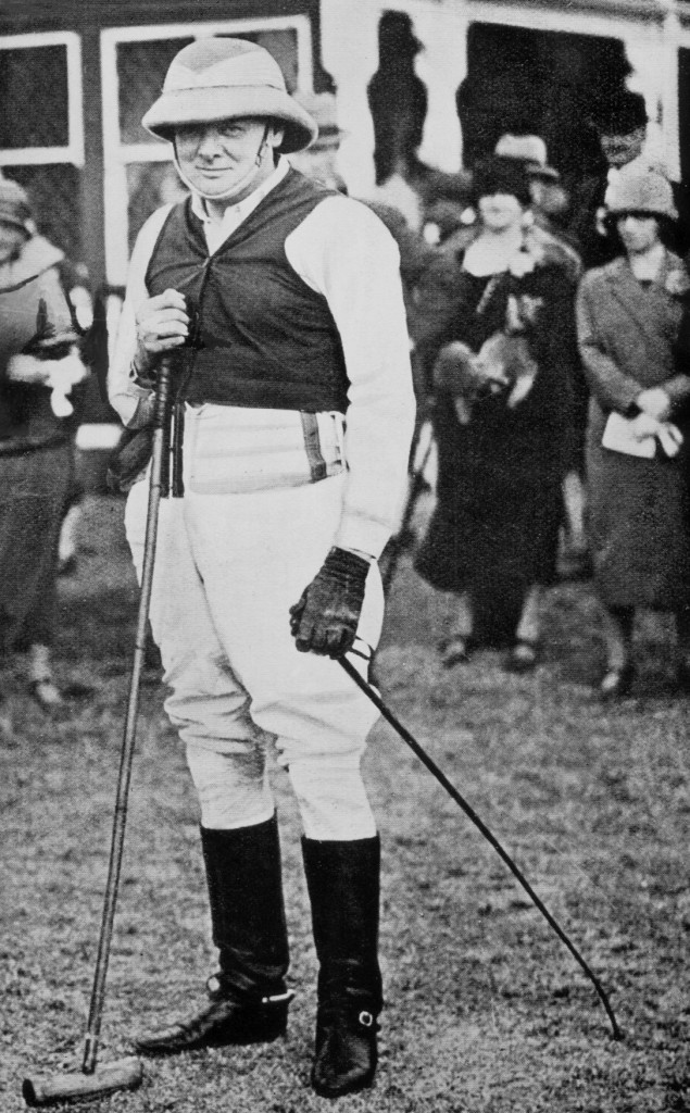 Winston Churchill at the Polo, 1925