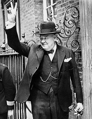 Winston Churchill in a Three Piece Suit