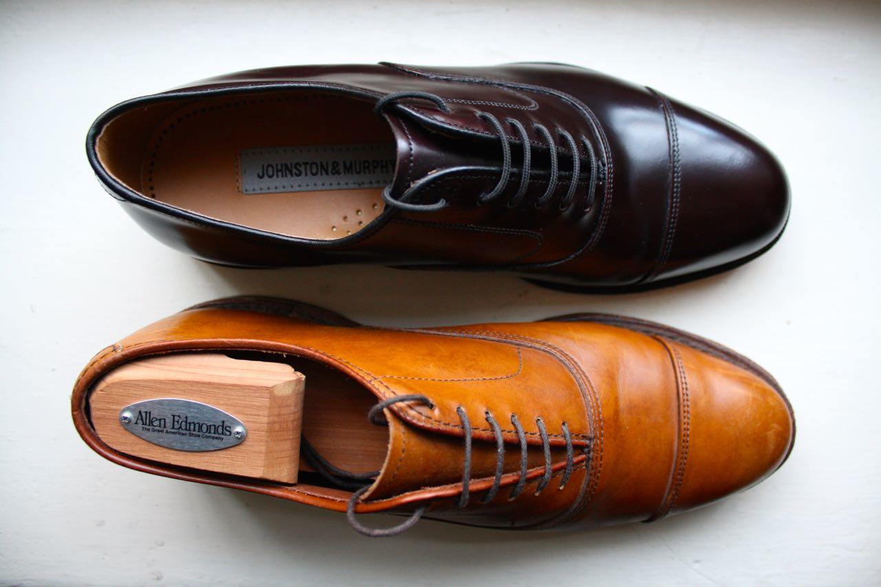 Allen Edmonds Park Ave (R)vs Johnston & Murphy Melton (L) Anyone worn both?  Is Melton a good shoe? : r/allenedmonds