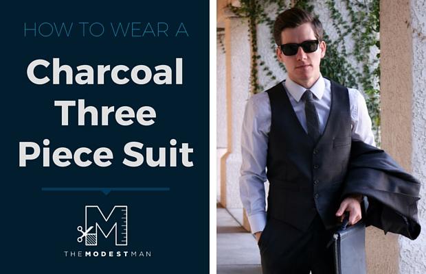 Charcoal Plaid Three Piece Suit