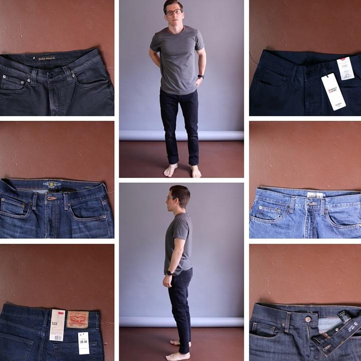 ZXFHZS Mens Skinny Washed Denim Pants Straight Leg Slim Fashion Jeans