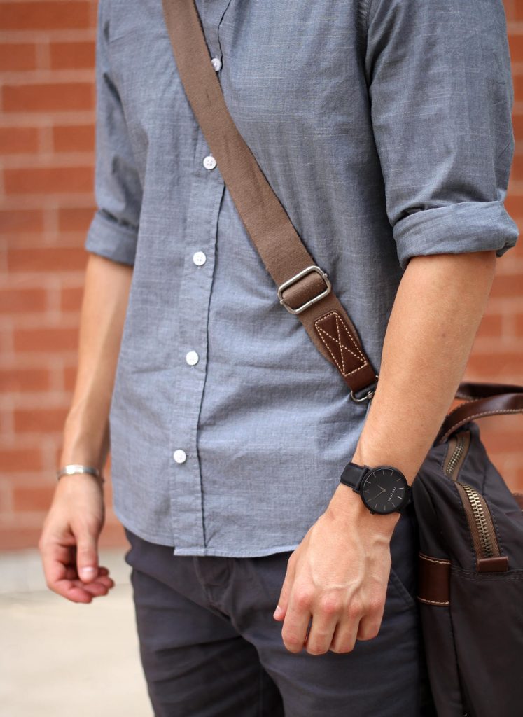 Casual grey outfit details