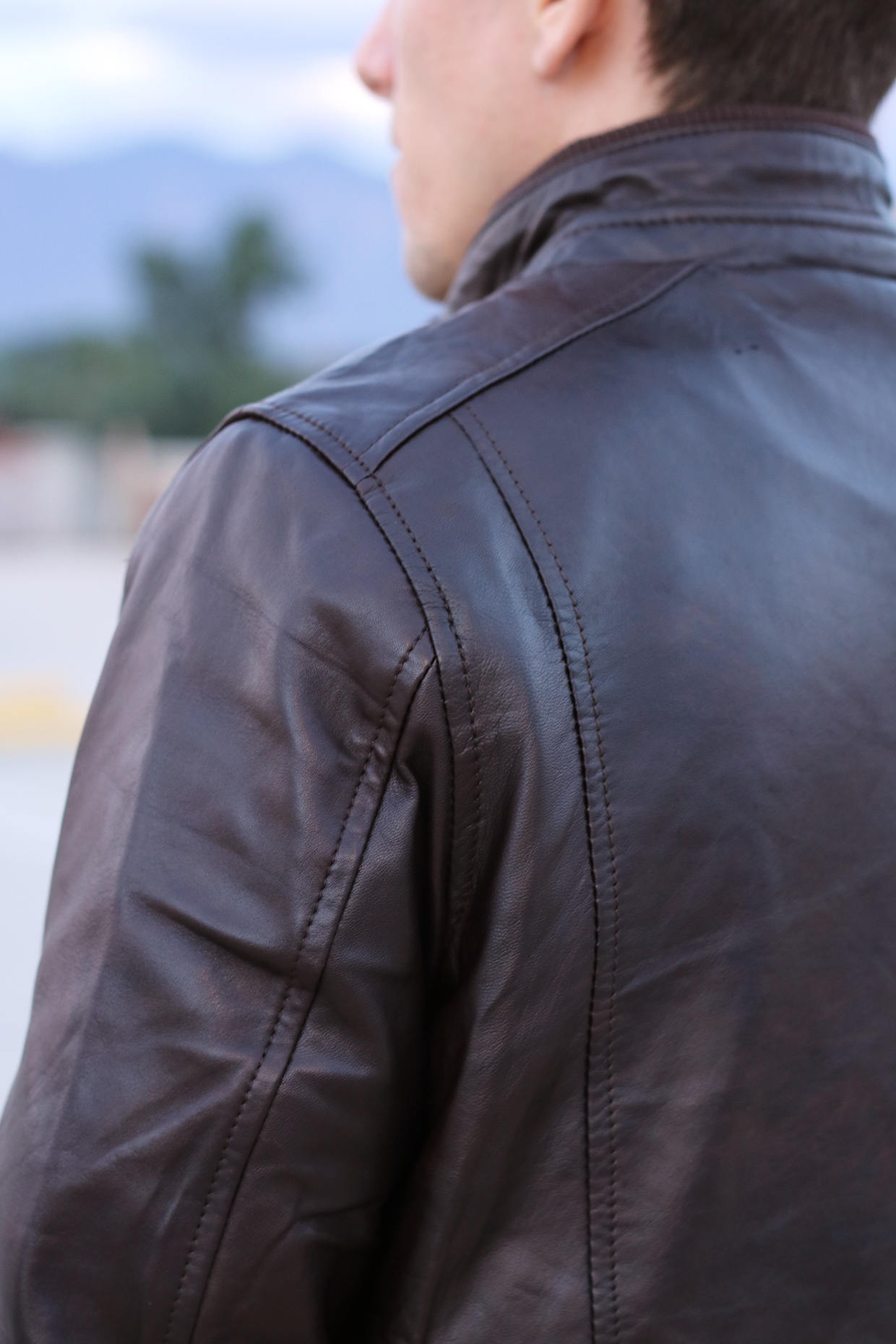 Peter Manning leather jacket in brown