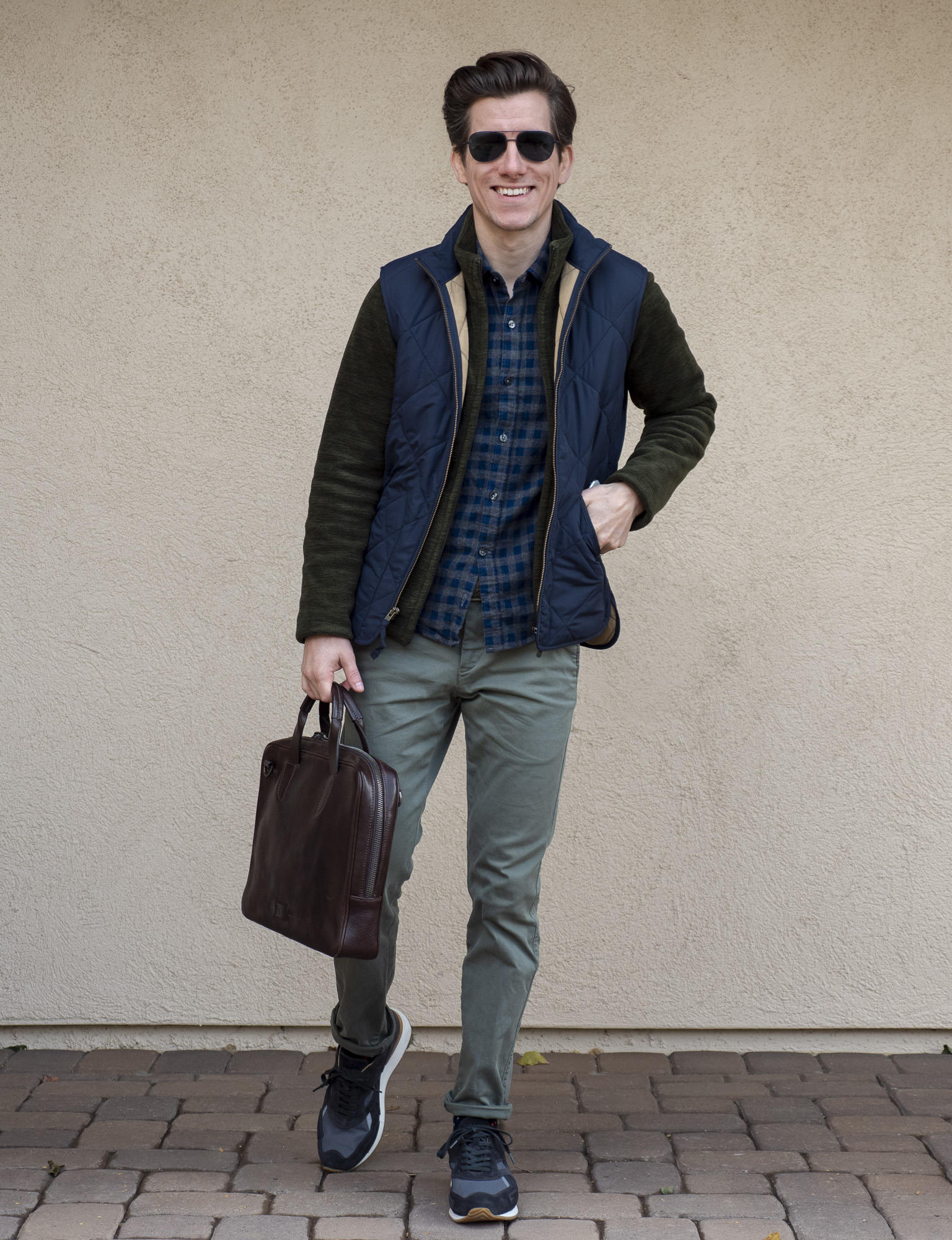 Flannel and fleece with vest