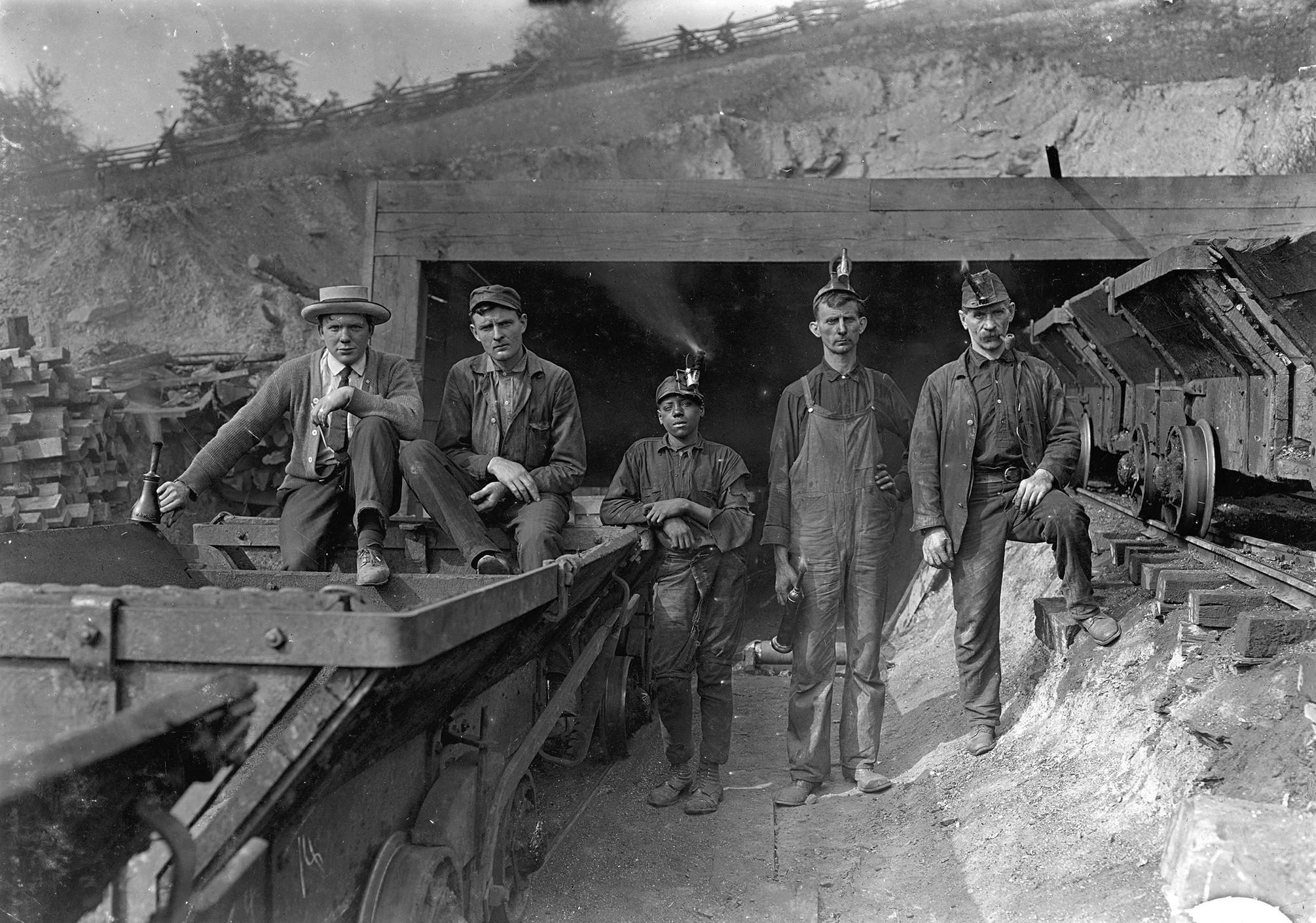 Coal miners in denim
