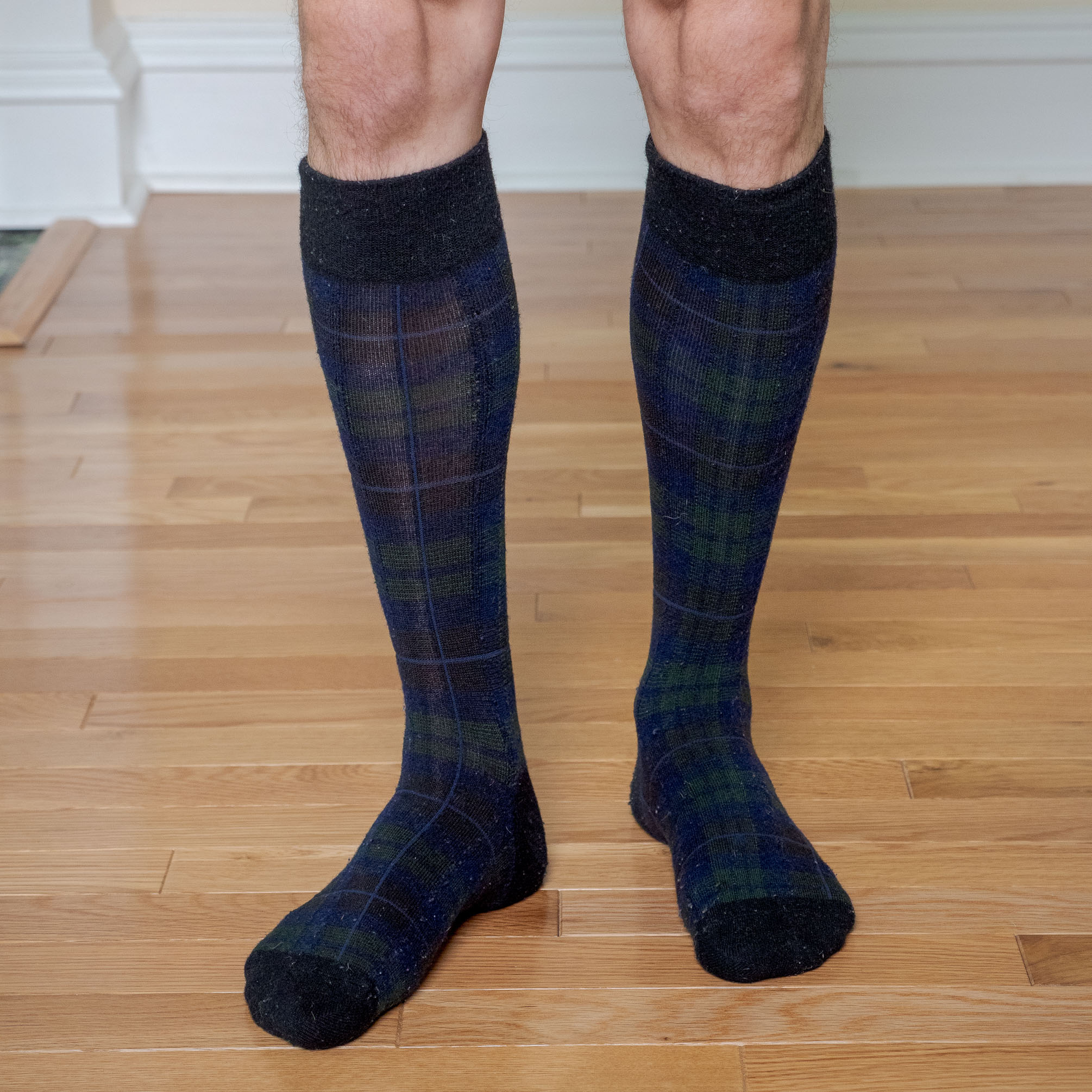 Over the calf wool dress socks front