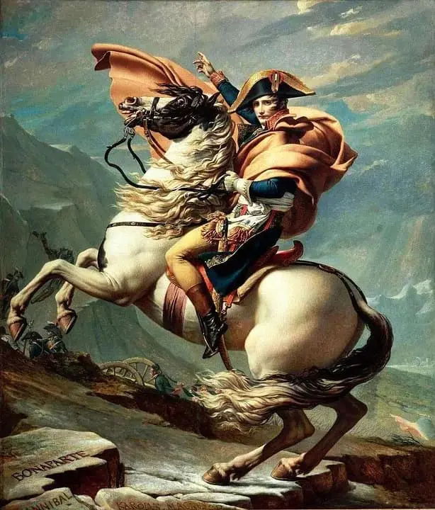 Napoleon rides a horse