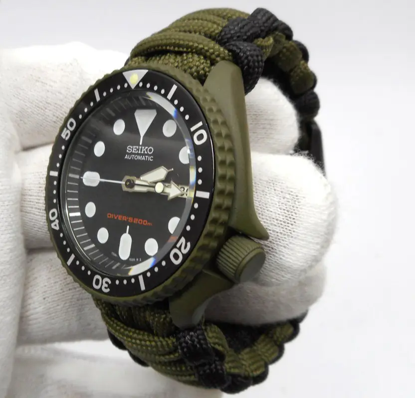 A green Cerokote finish on an SKX case