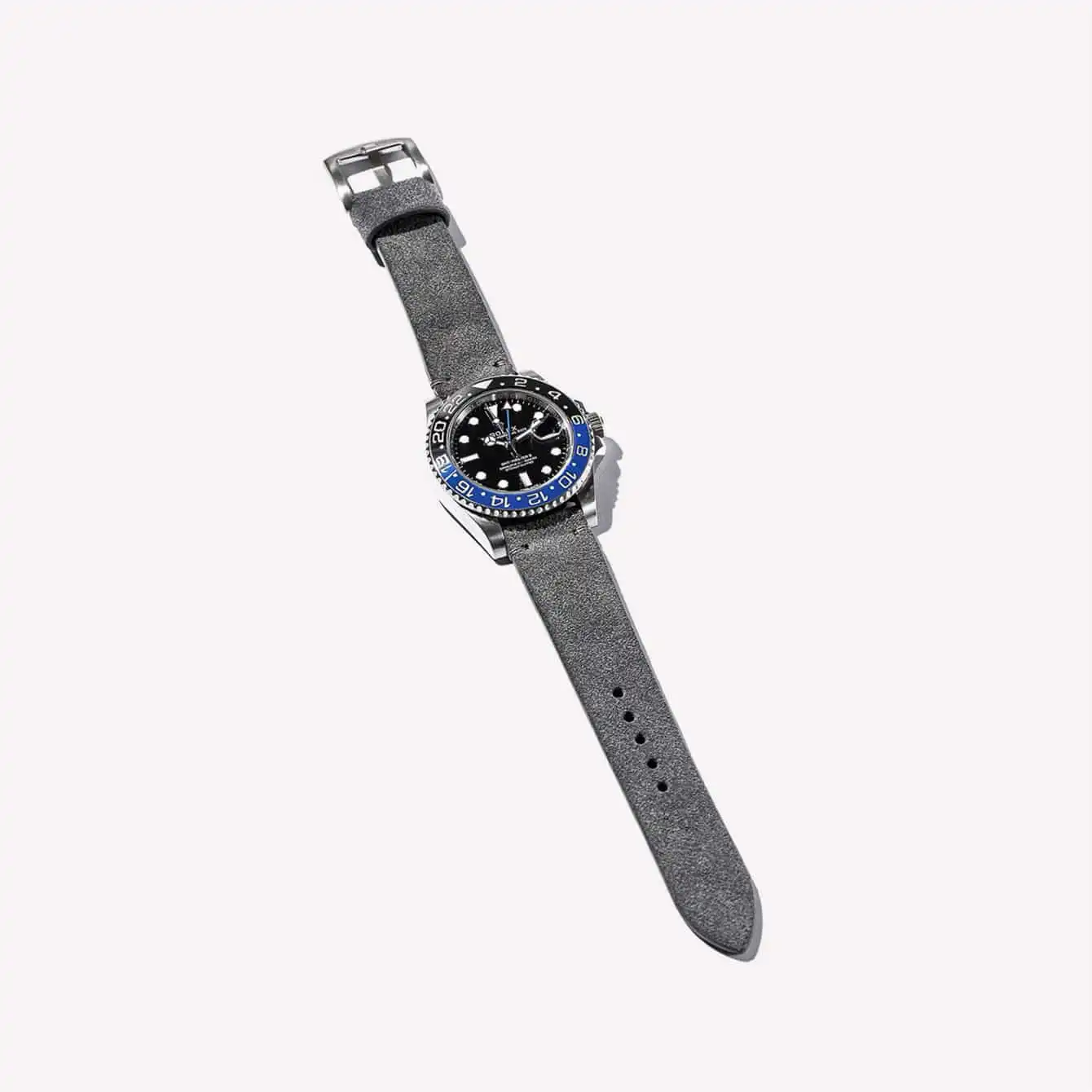 Bas and Lokes Everett Light Grey Suede Watch Strap