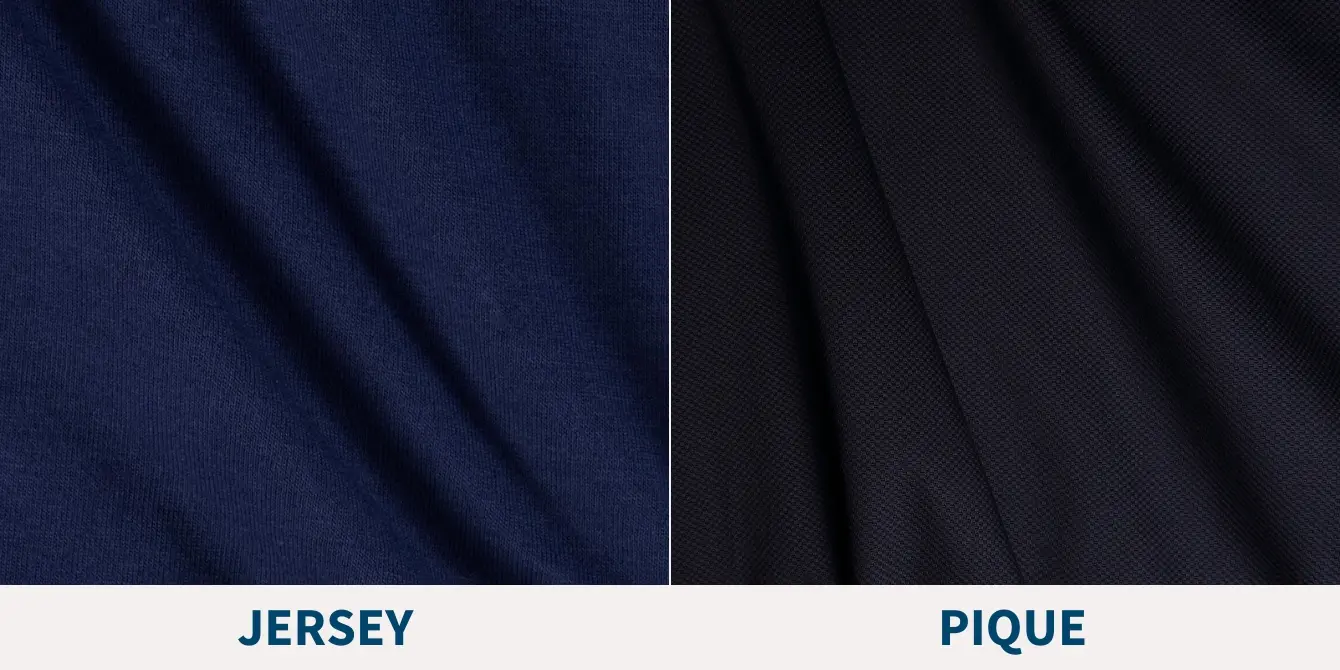 Jersey vs pique fabric