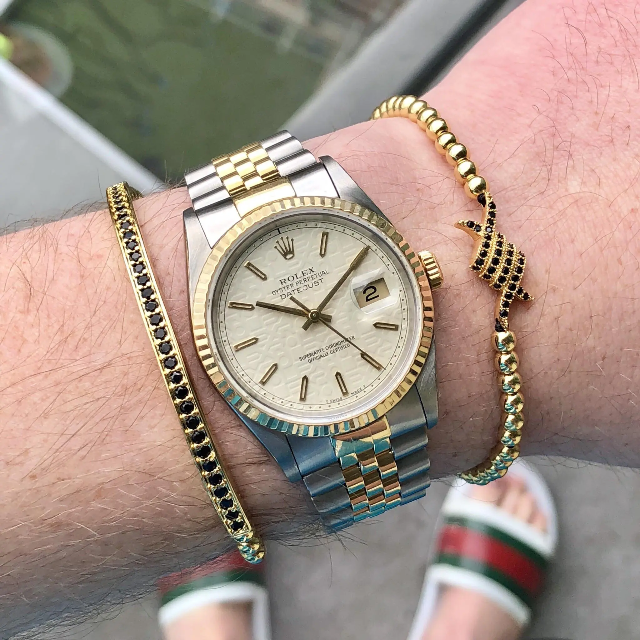 Two tone Datejust with gold bracelets