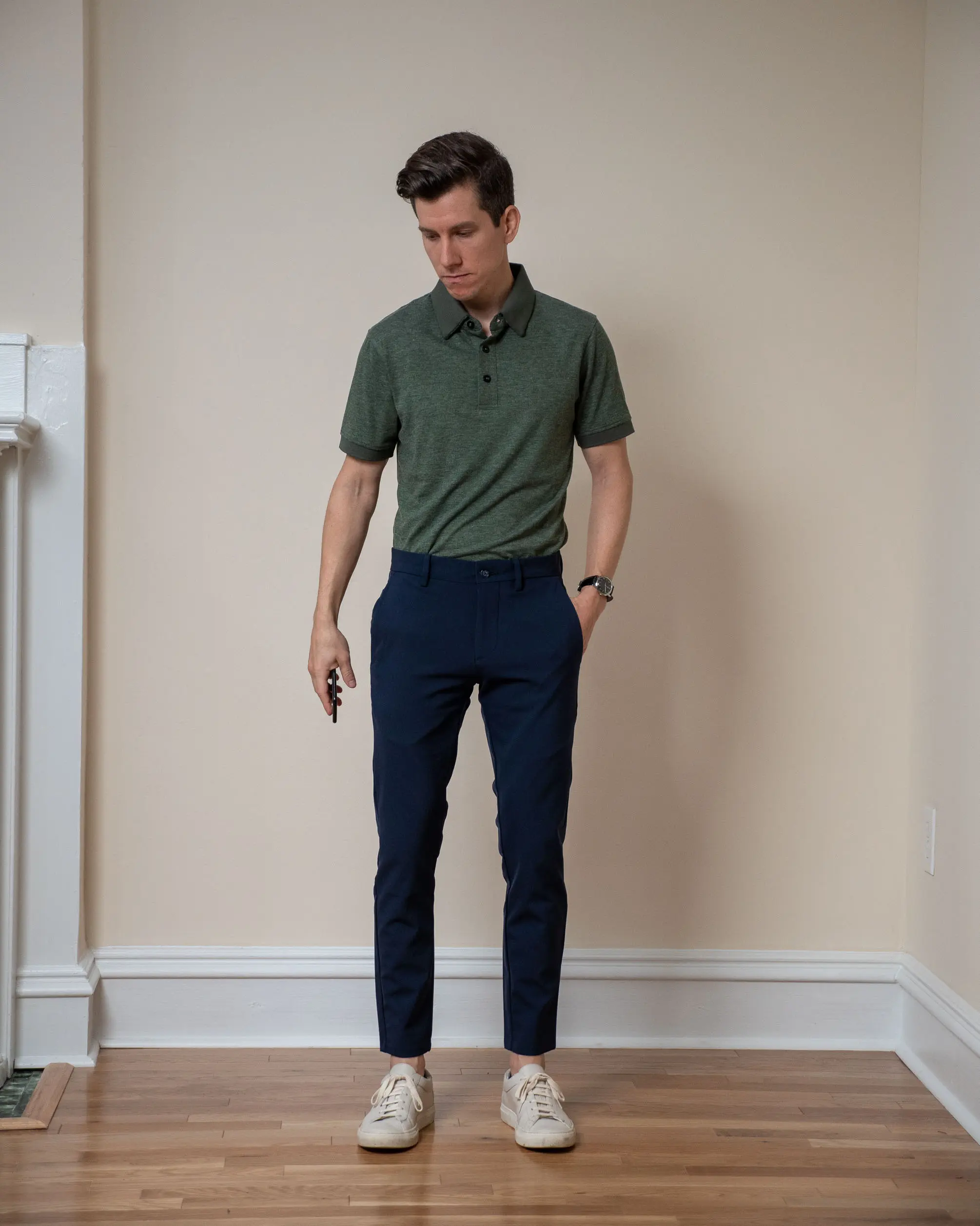 Under 510 polo shirt tucked front