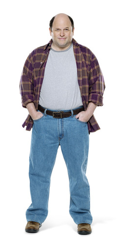 Short stocky man in relaxed fit jeans