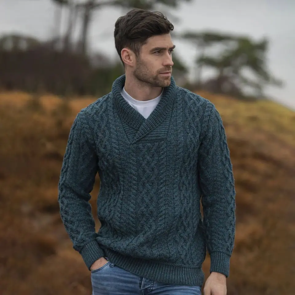 Clothing Mens Clothing Jumpers Pullover Jumpers Made to order Chunky sweater Handmade sweater Knitted men sweater Men Pullover Men wool sweatshirt Pure merino wool sweater 