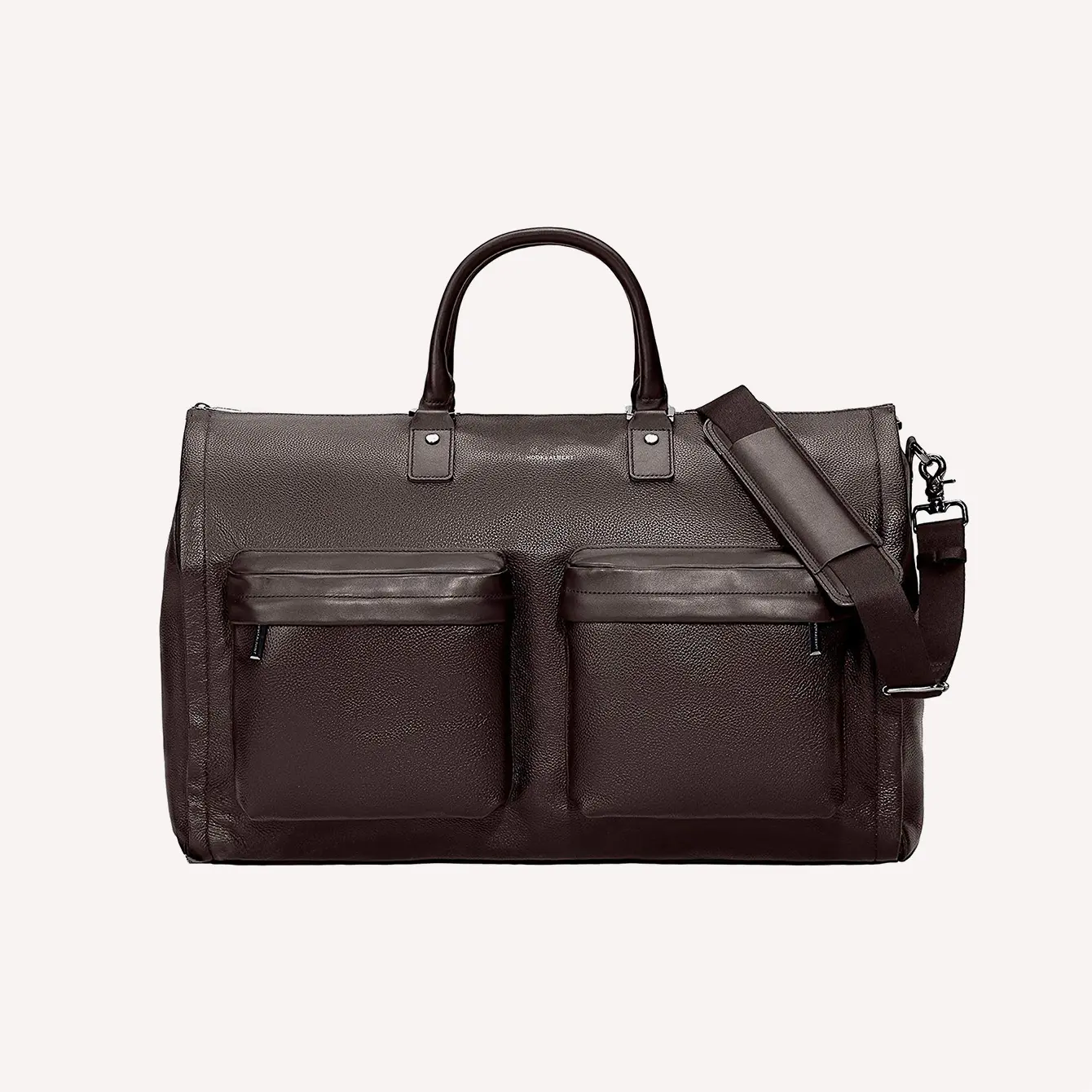 HOOK and ALBERT Genuine Leather Garment Weekender Bag Espresso Brown