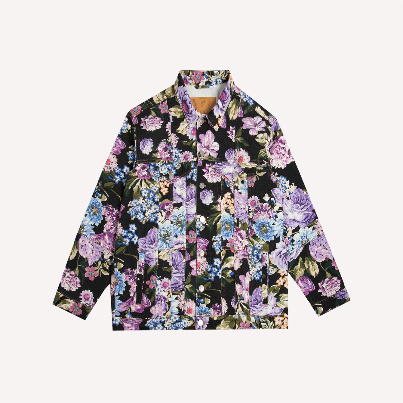 Martine Rose oversized floral print denim jacket