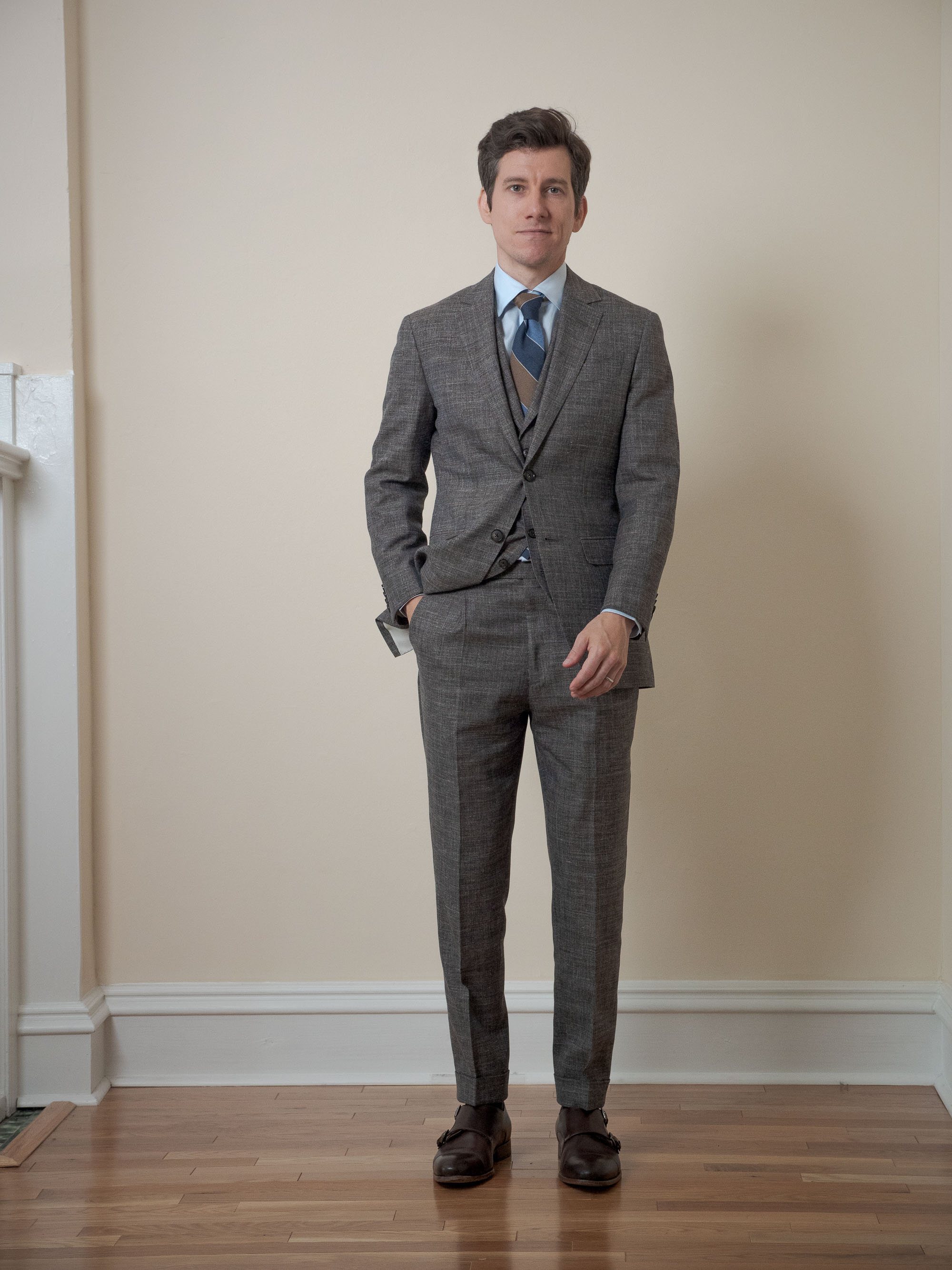 Suitsupply custom three piece suit