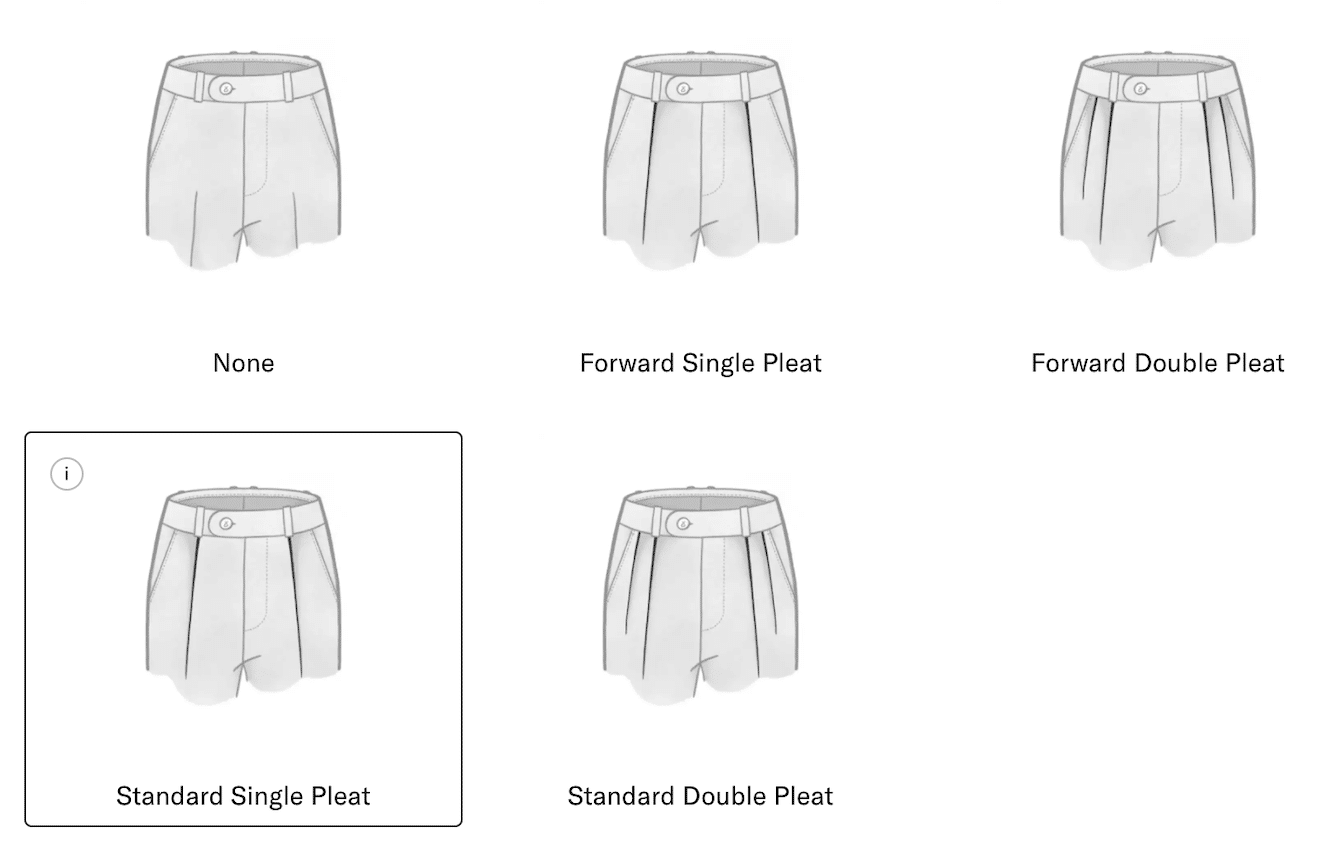 Types of pants pleats