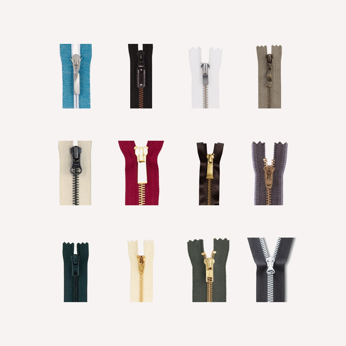 YKK Zippers Collage