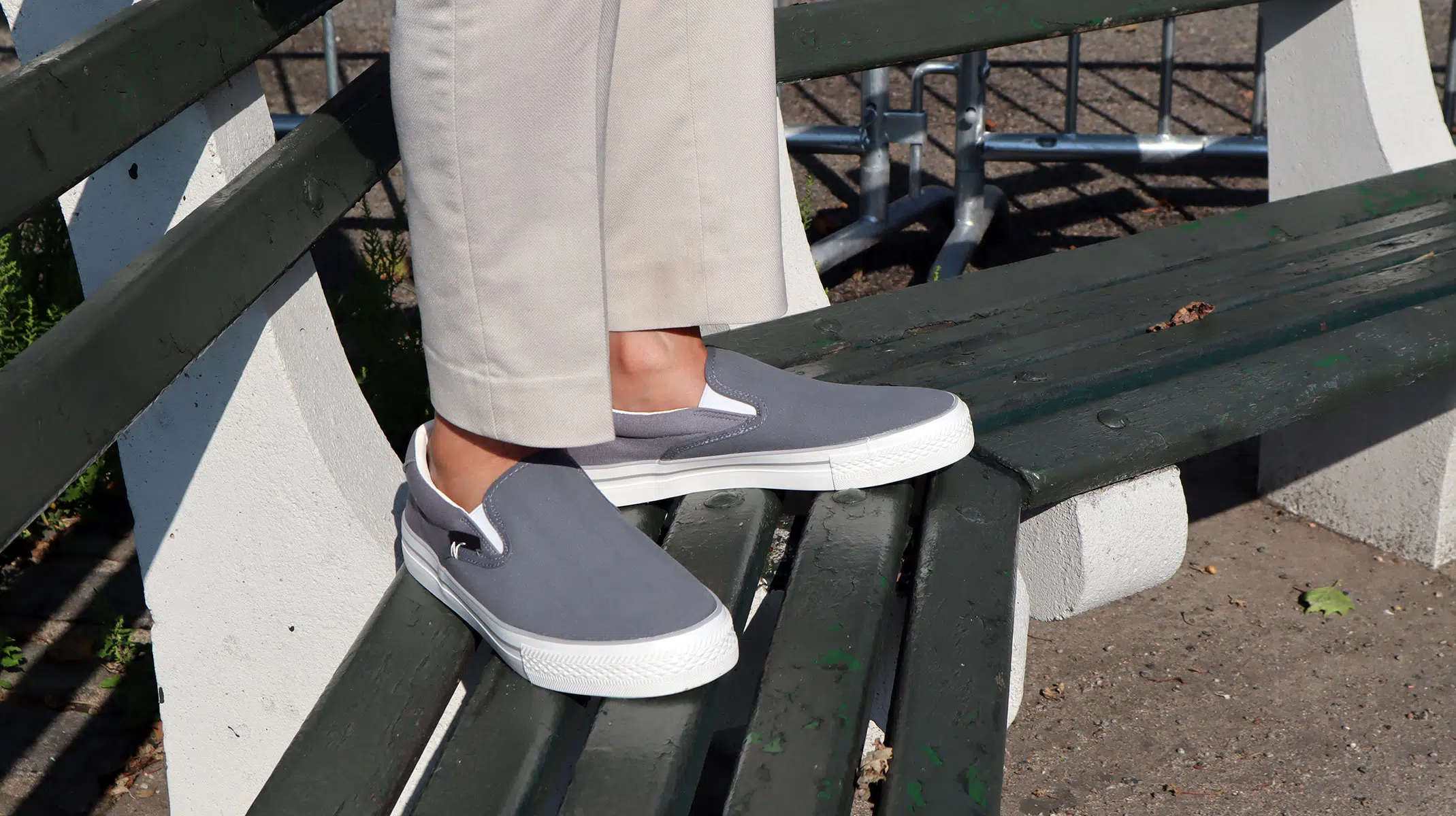 New Republic Stanton Suede Slip Ons side view