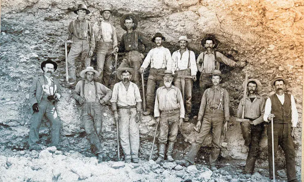Miners wearing Levi Jeans