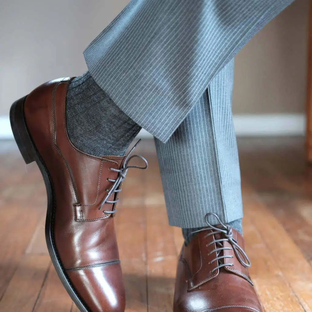 Boardroomsocks With Grey Pinstripe Suit