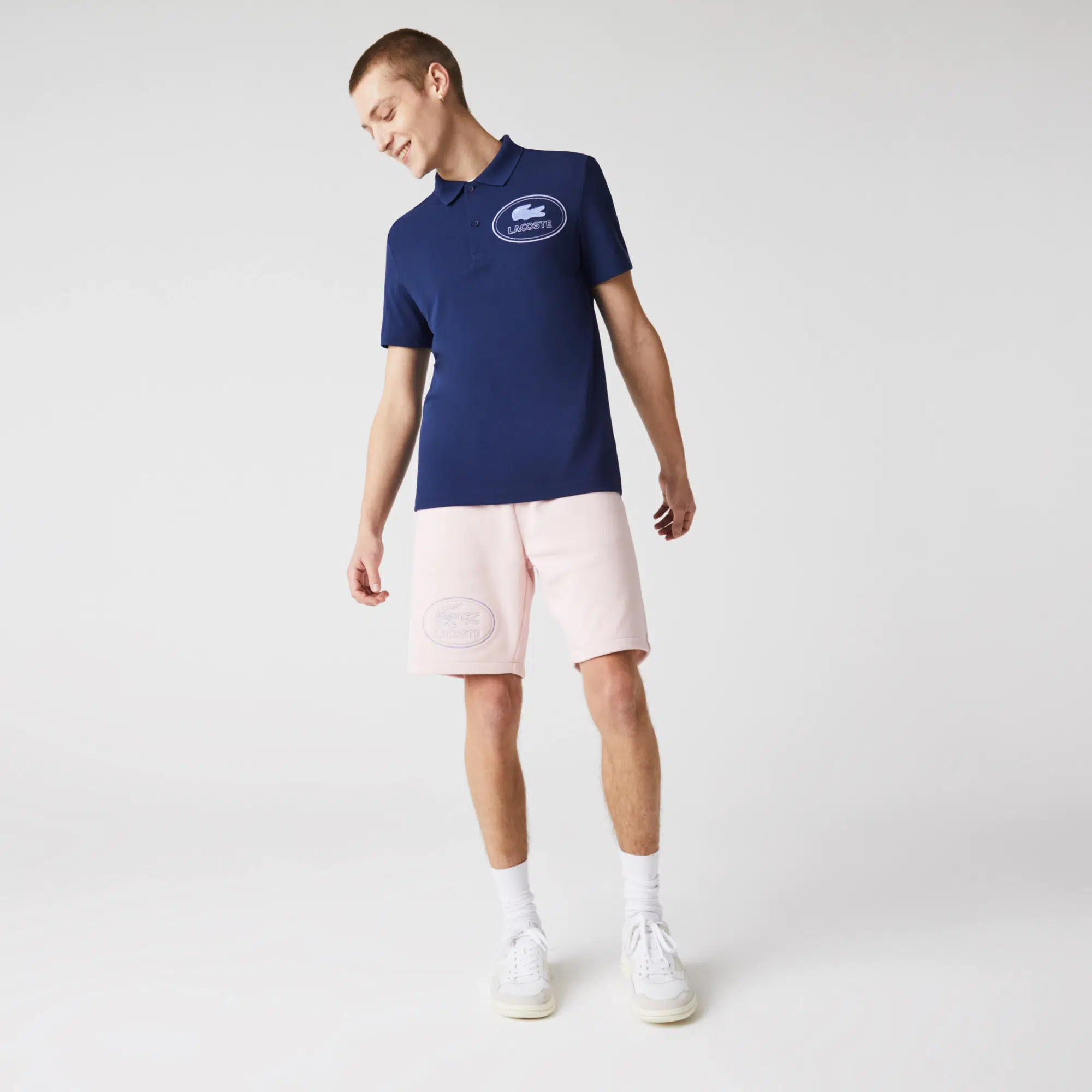Lacoste Slim Fit Embroidered Cotton Pique
