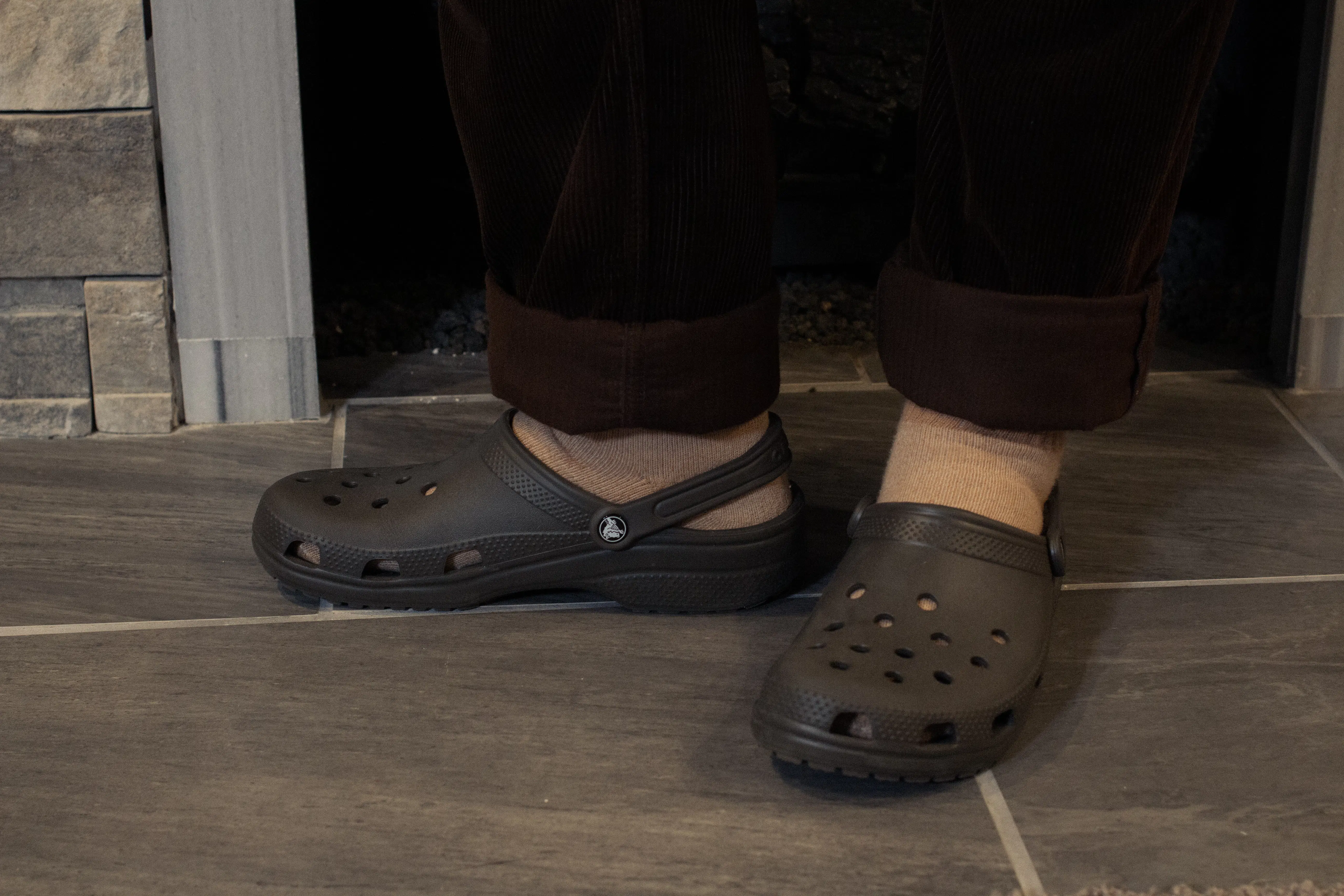 Crocs shoes with socks