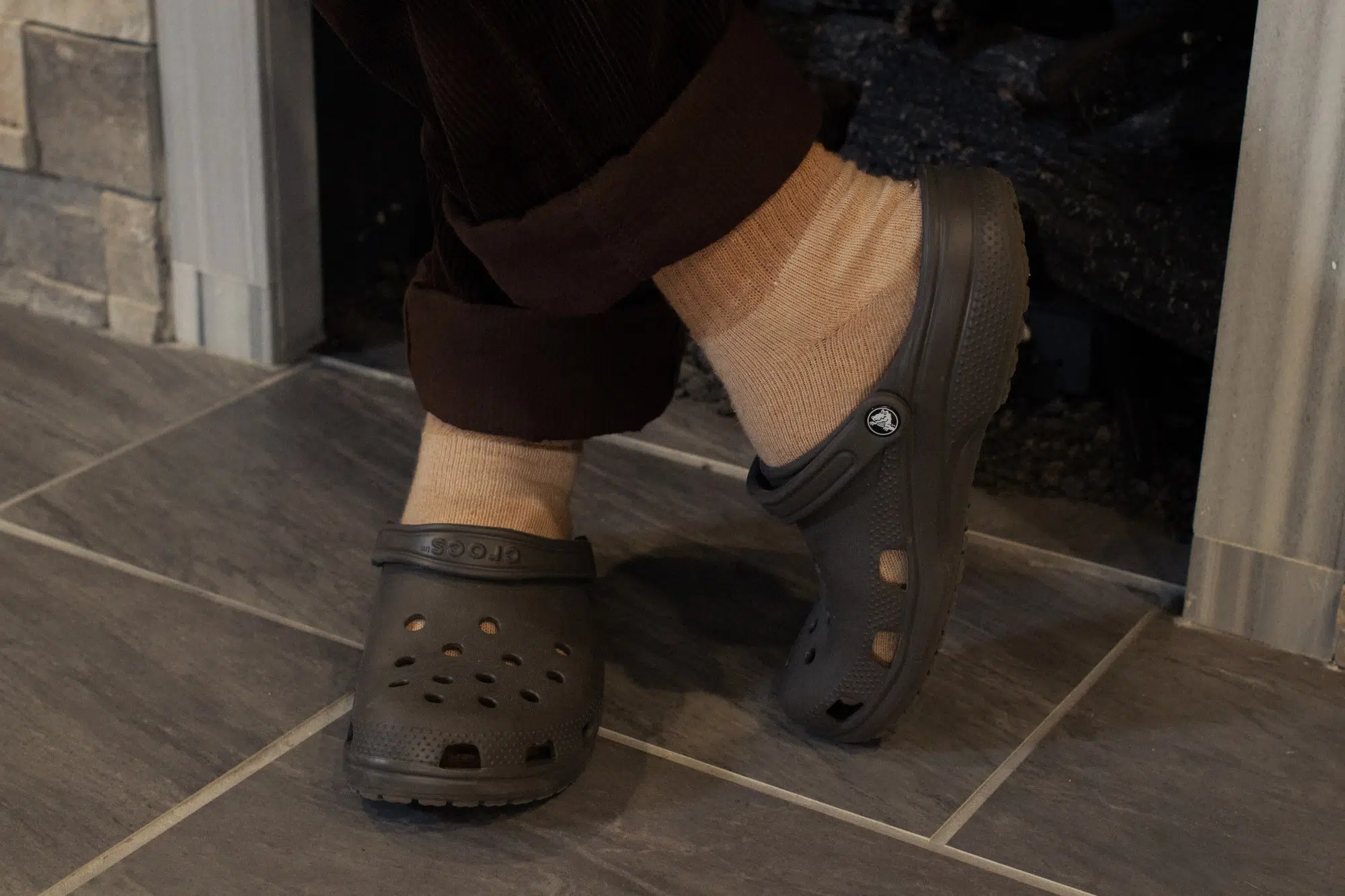 Crocs with straps up top