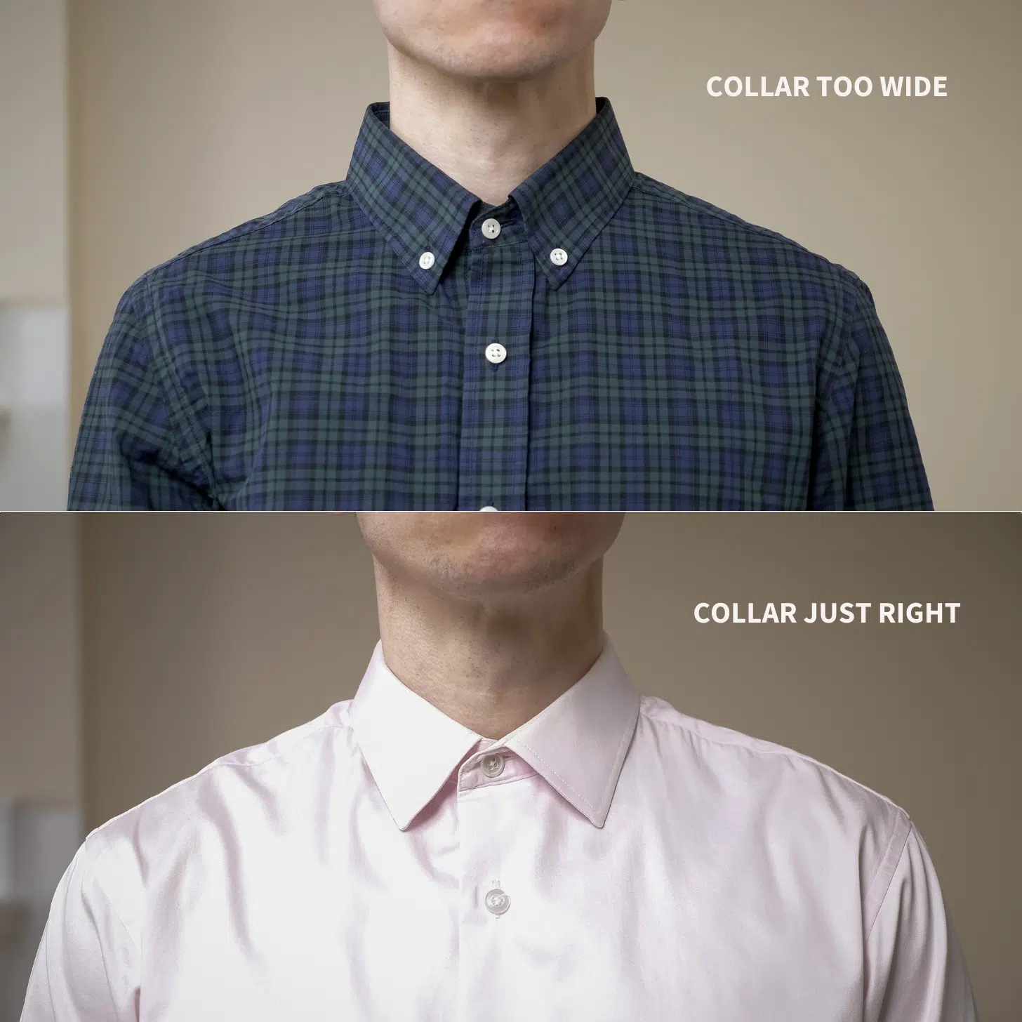 Shirt collar fit