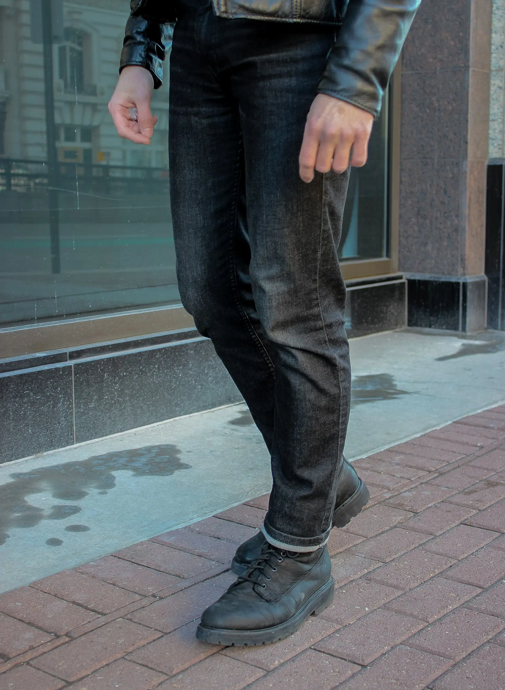 Black jeans black boots
