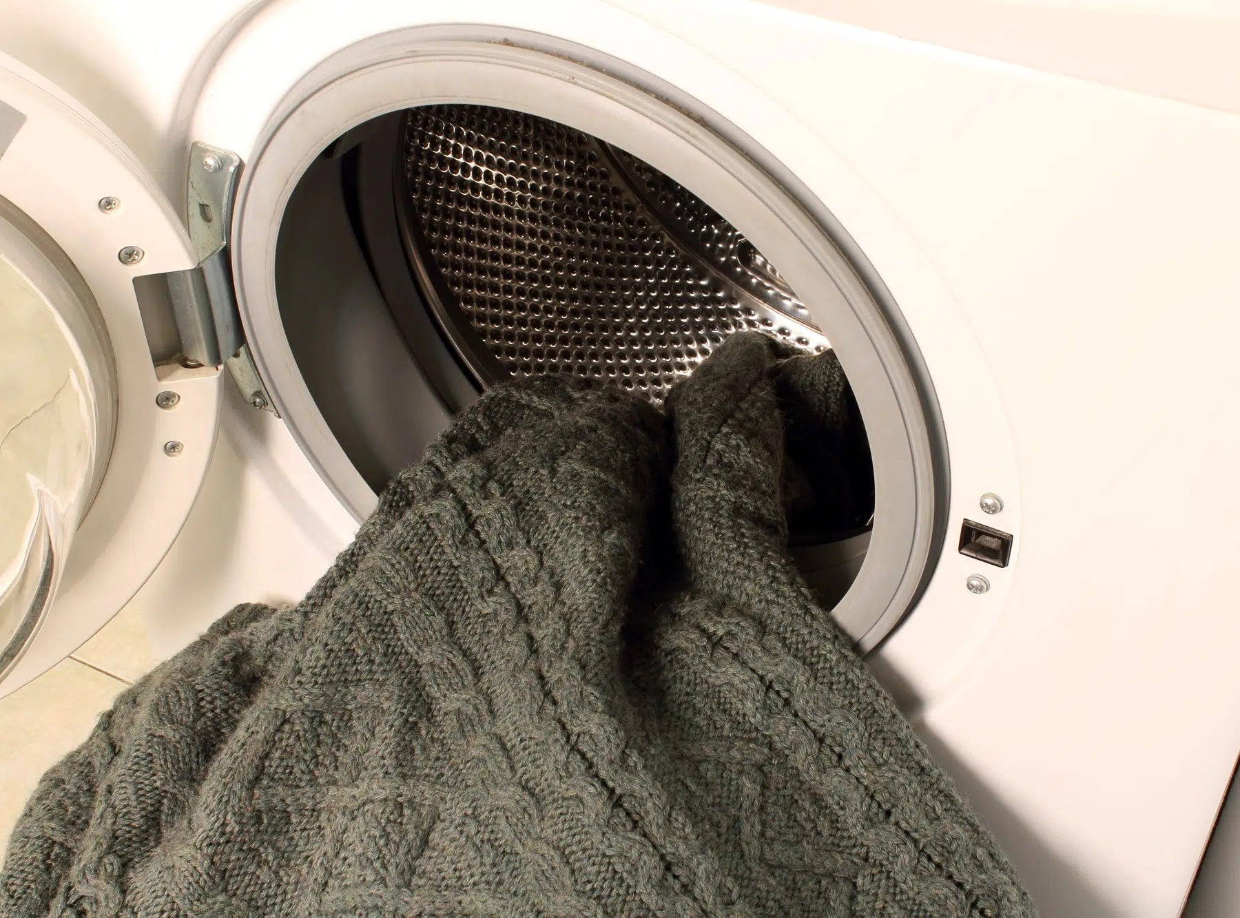 Machine washing a sweater