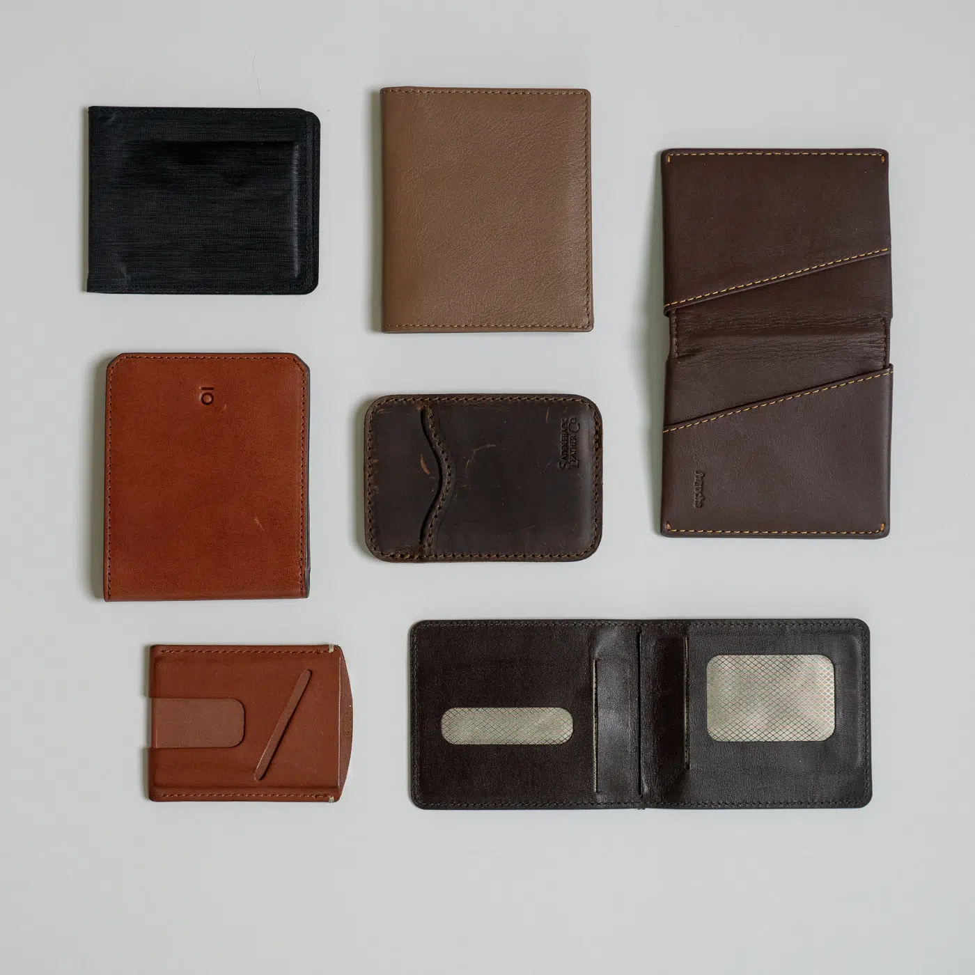 purse business card minimalist fron pocket wallet Horween wallet in Brown Chromexcel leather/mens bifold 