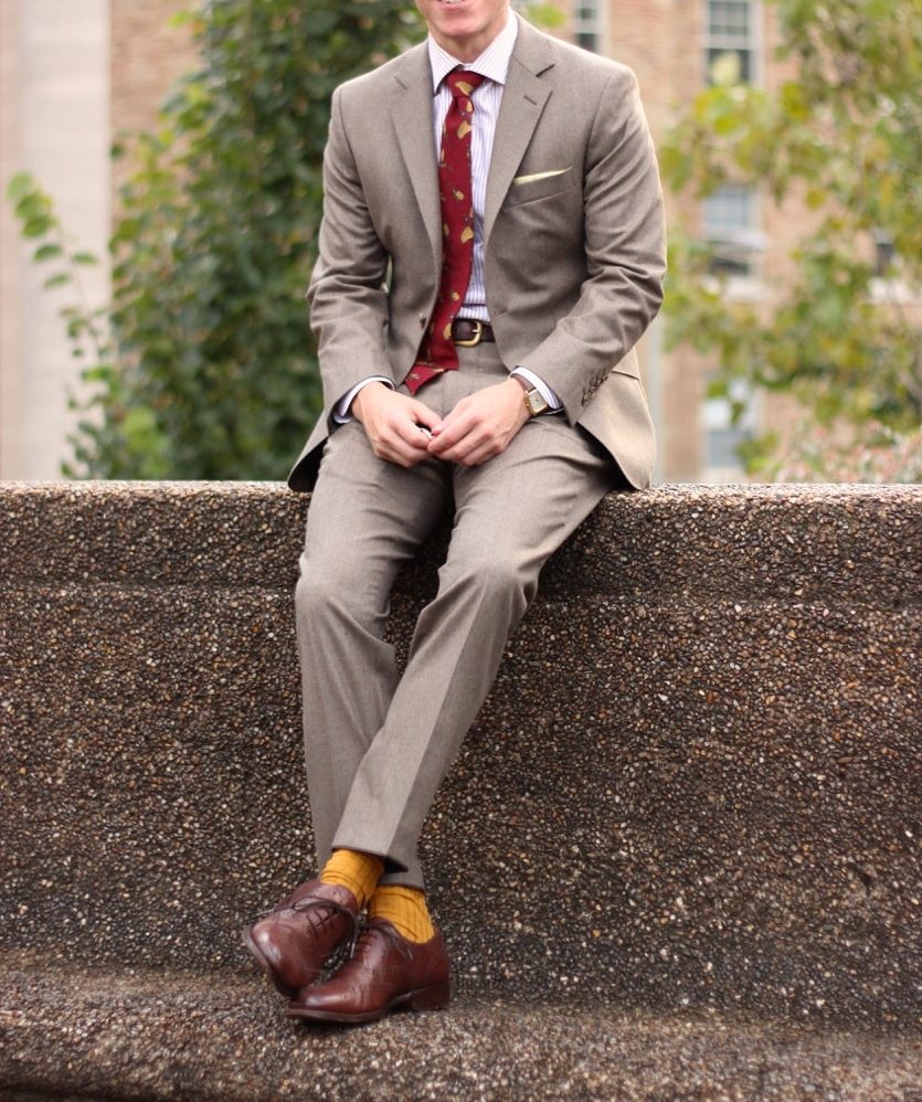 Brock in Brown Flannel Suit