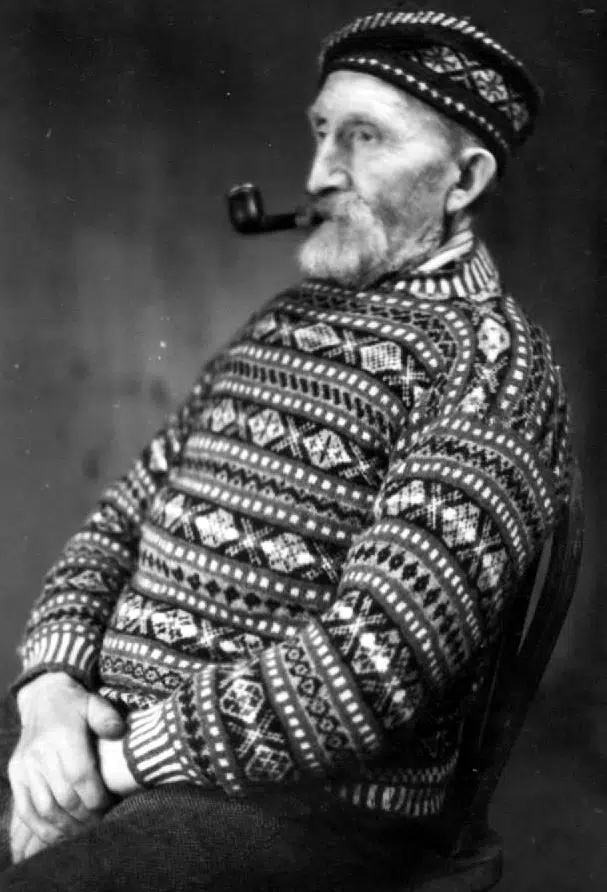 Old photograph of Fair Isle fisherman