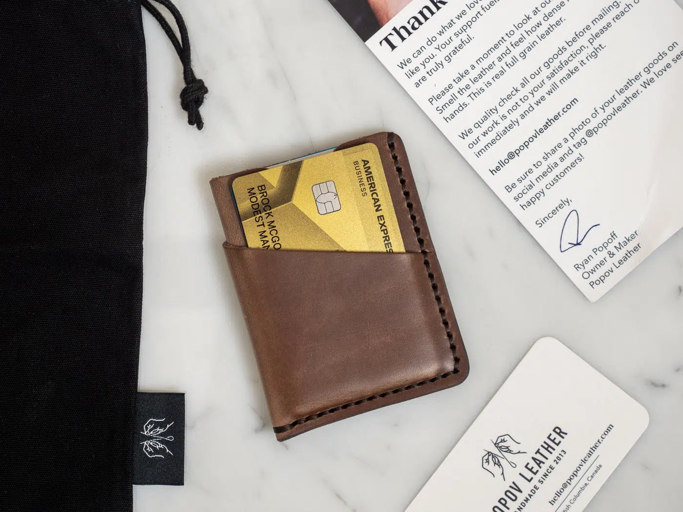 Popov Leather card holder wallet