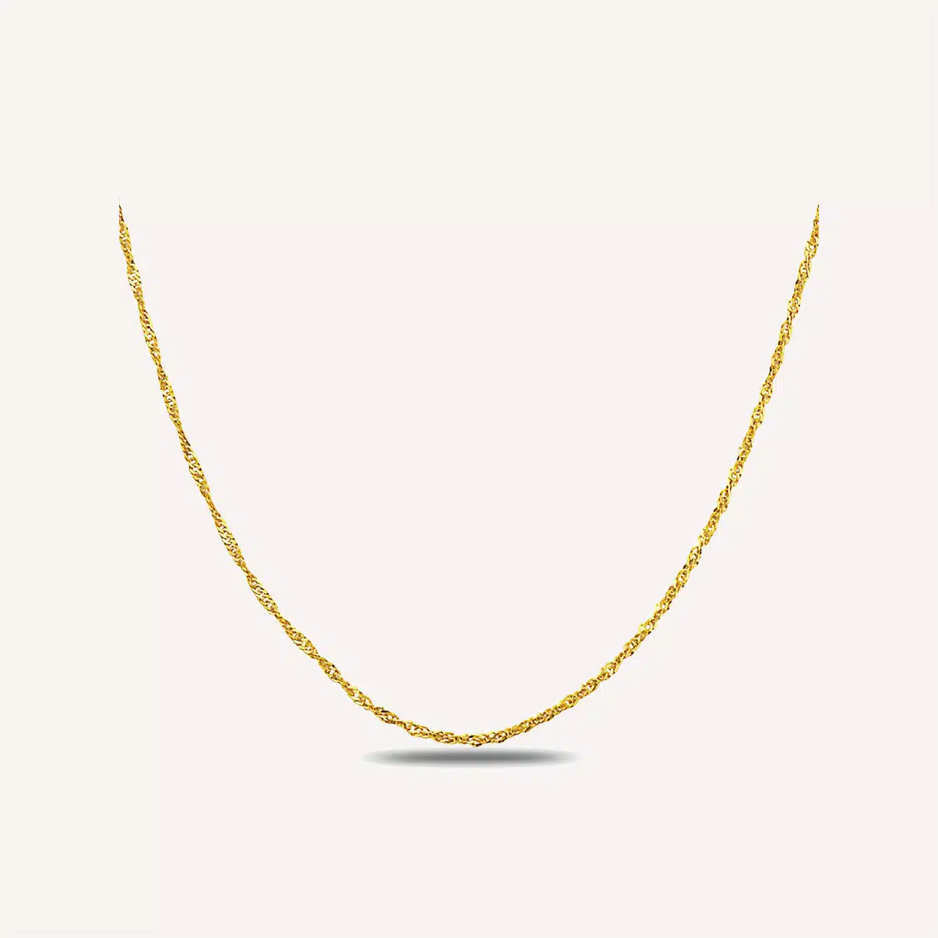 Yellow Gold Singapore Chain Necklace