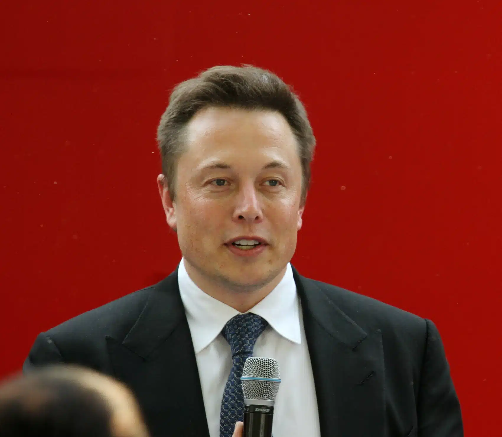 Elon Musk at a ceremony in Beijing