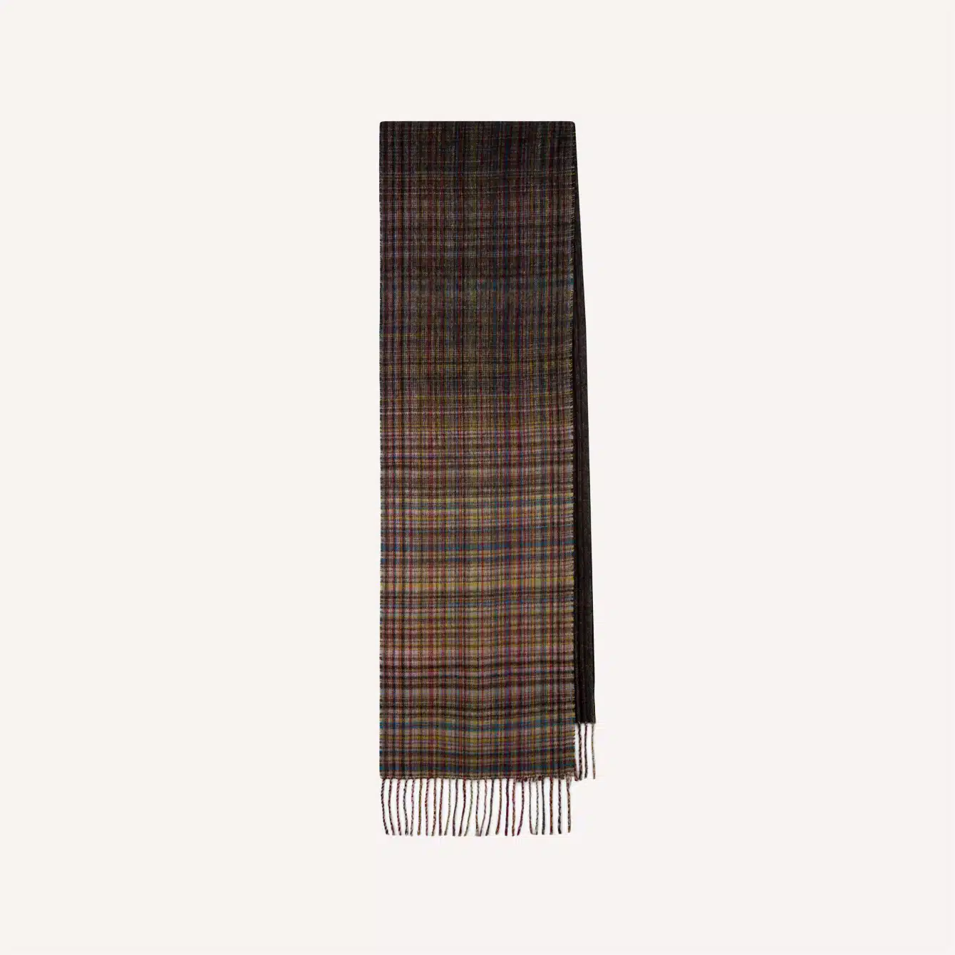 Paul Smith Mixed Stripe And Check Wool Scarf