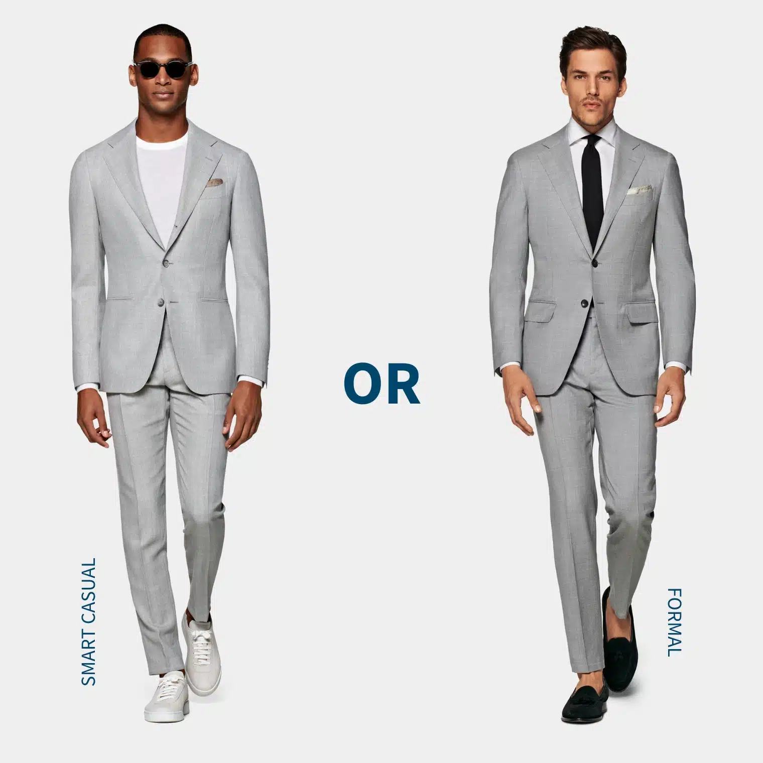 Smart casual vs formal suit