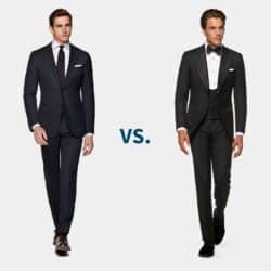 Suit vs tuxedo