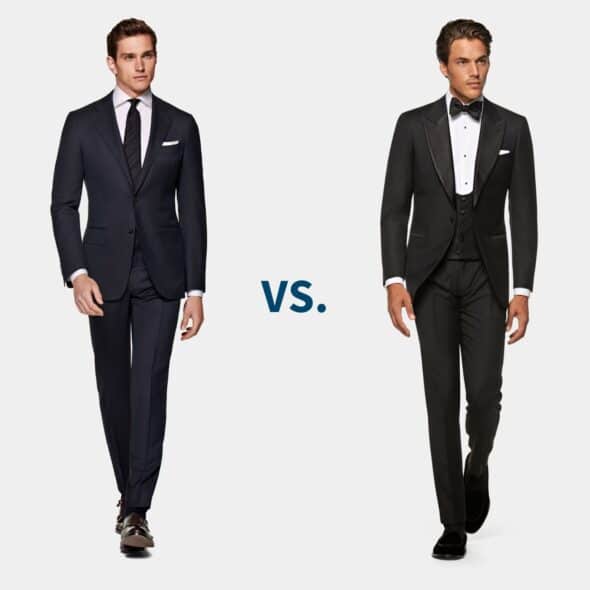 Suit vs tuxedo