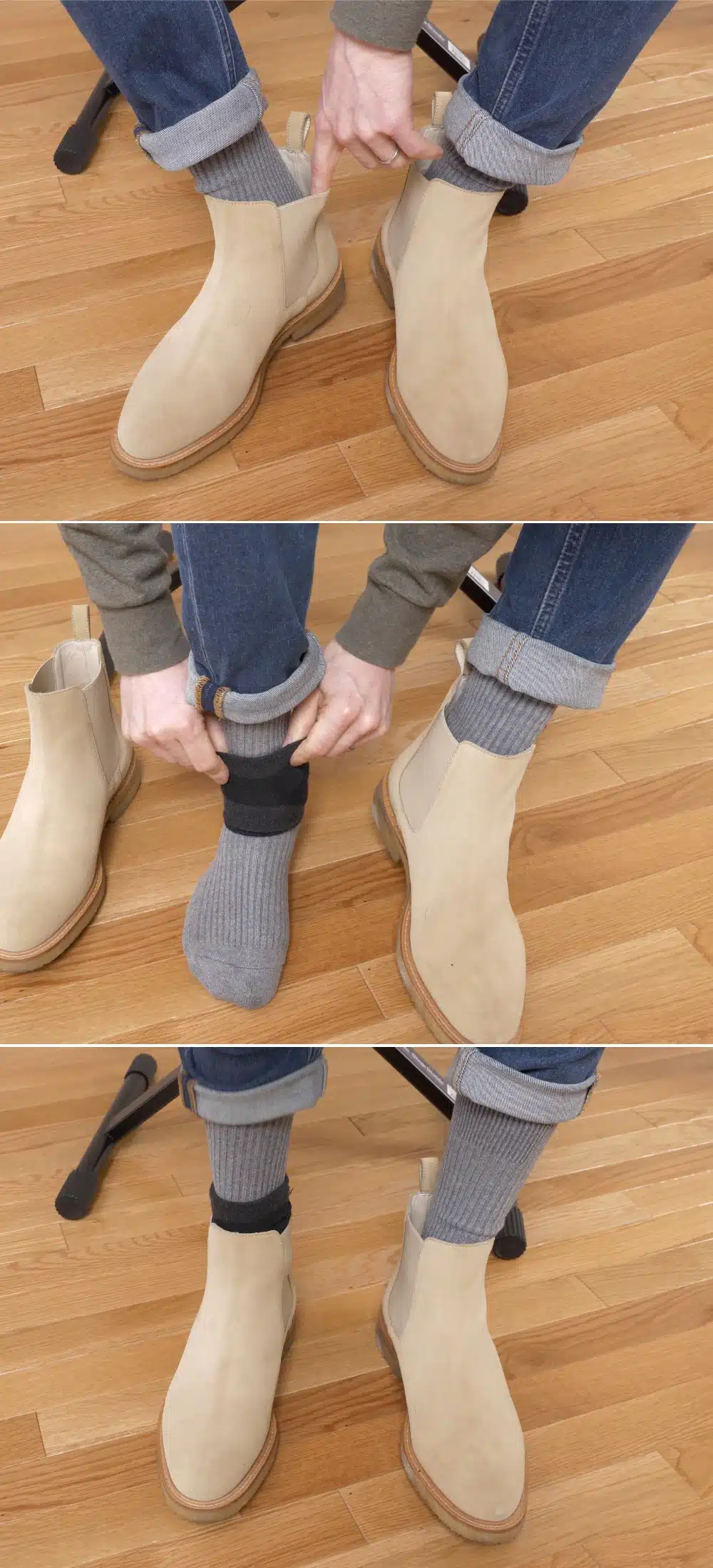 Padding ankle for boots