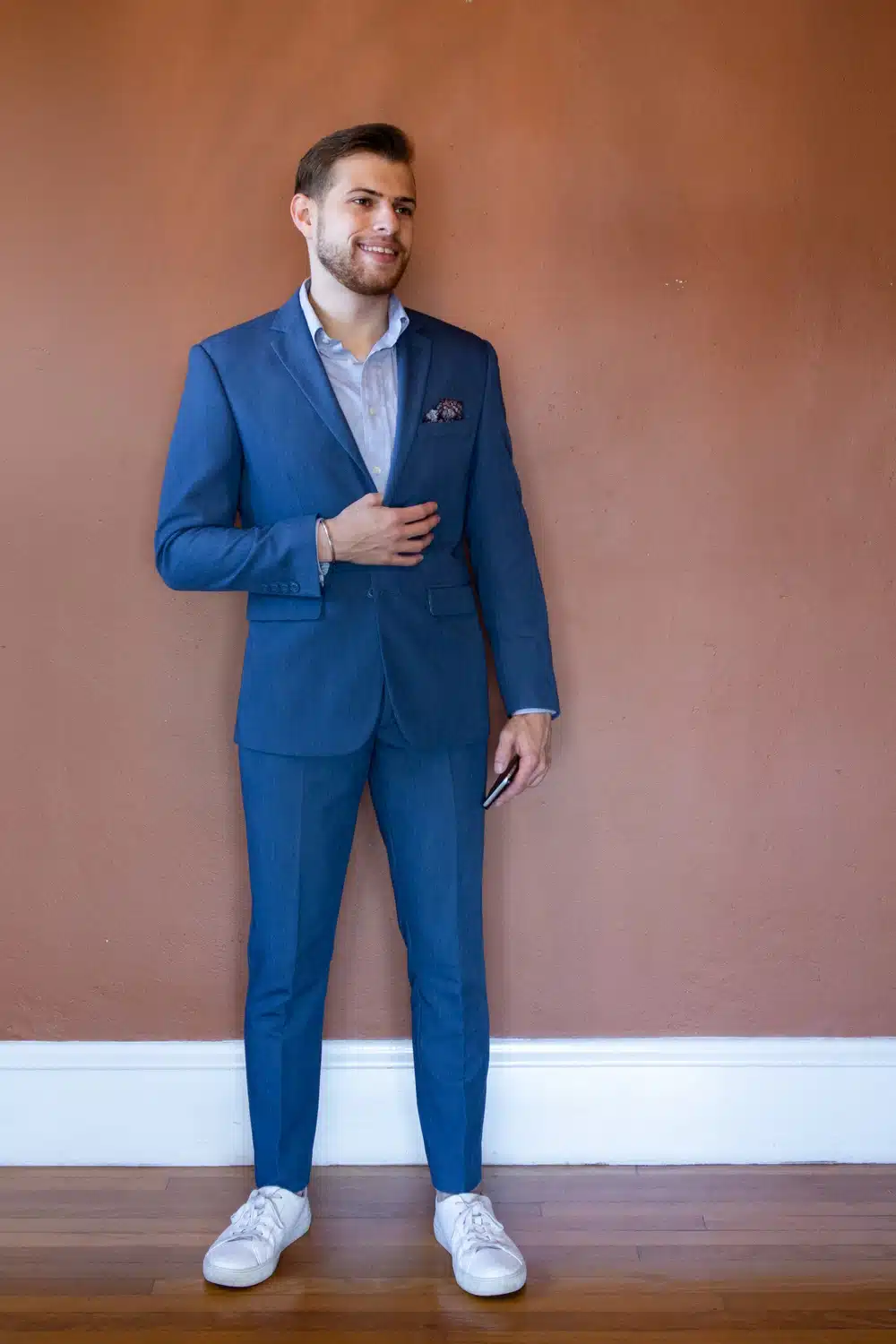 Ryan Wearing Suit with sneakeres