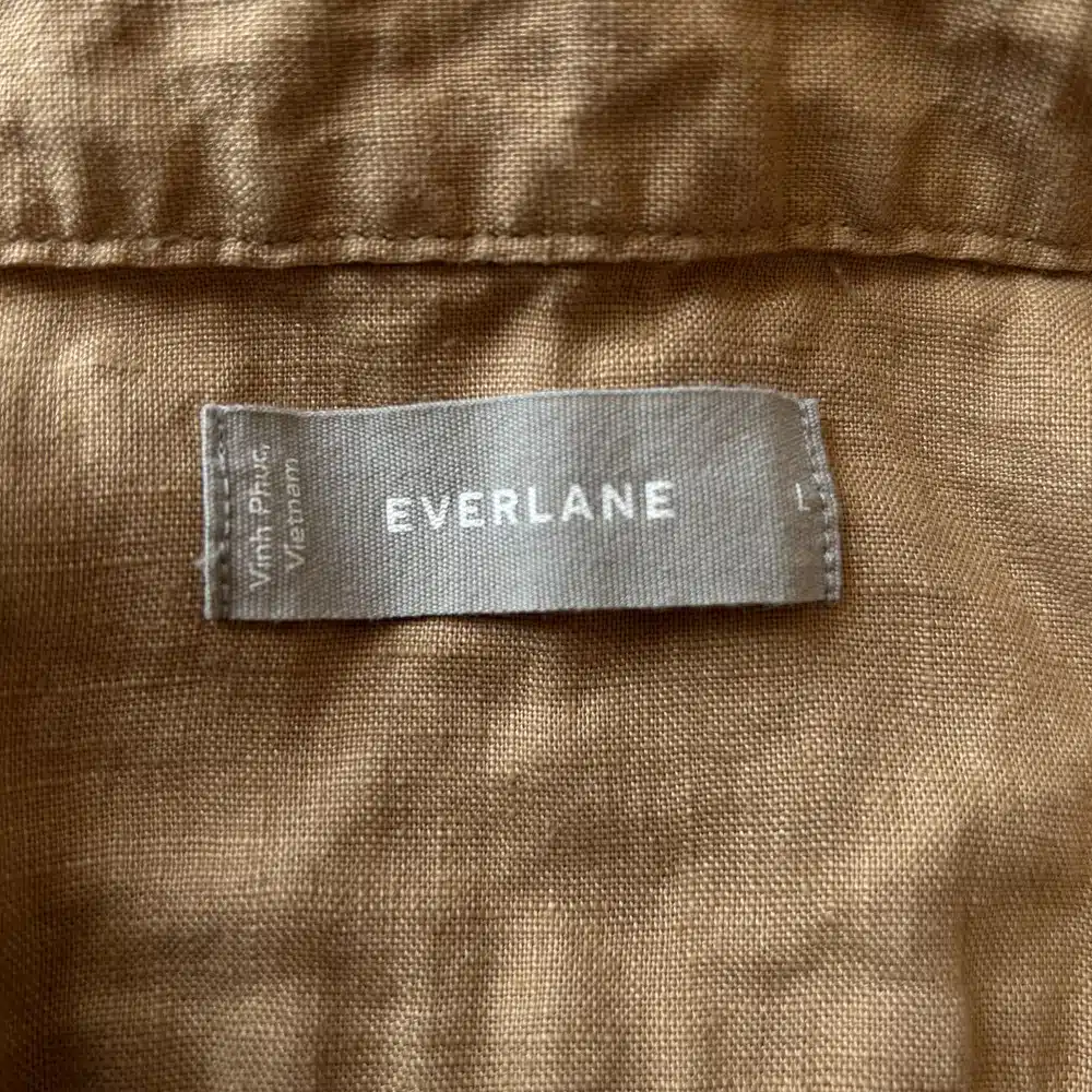 Everlane Logo on Linen Shirt