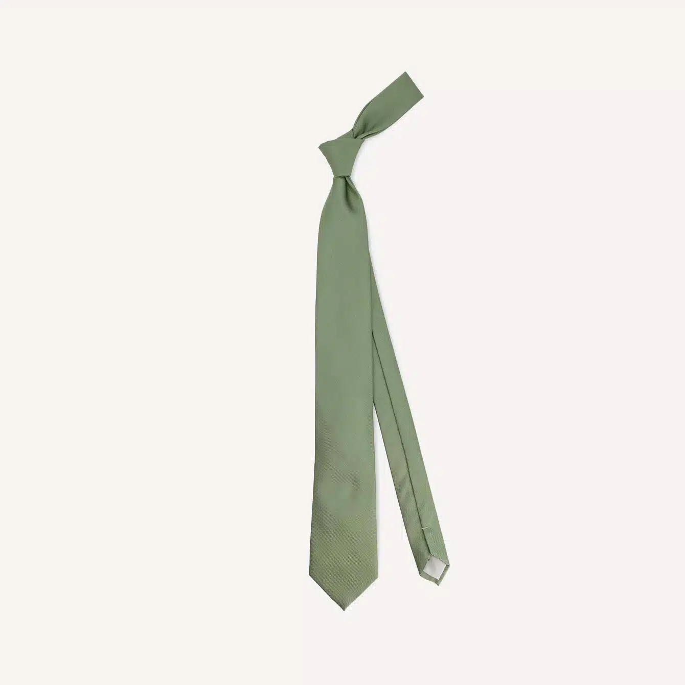 The Tie Bar Grosgrain Solid Sage Green Tie