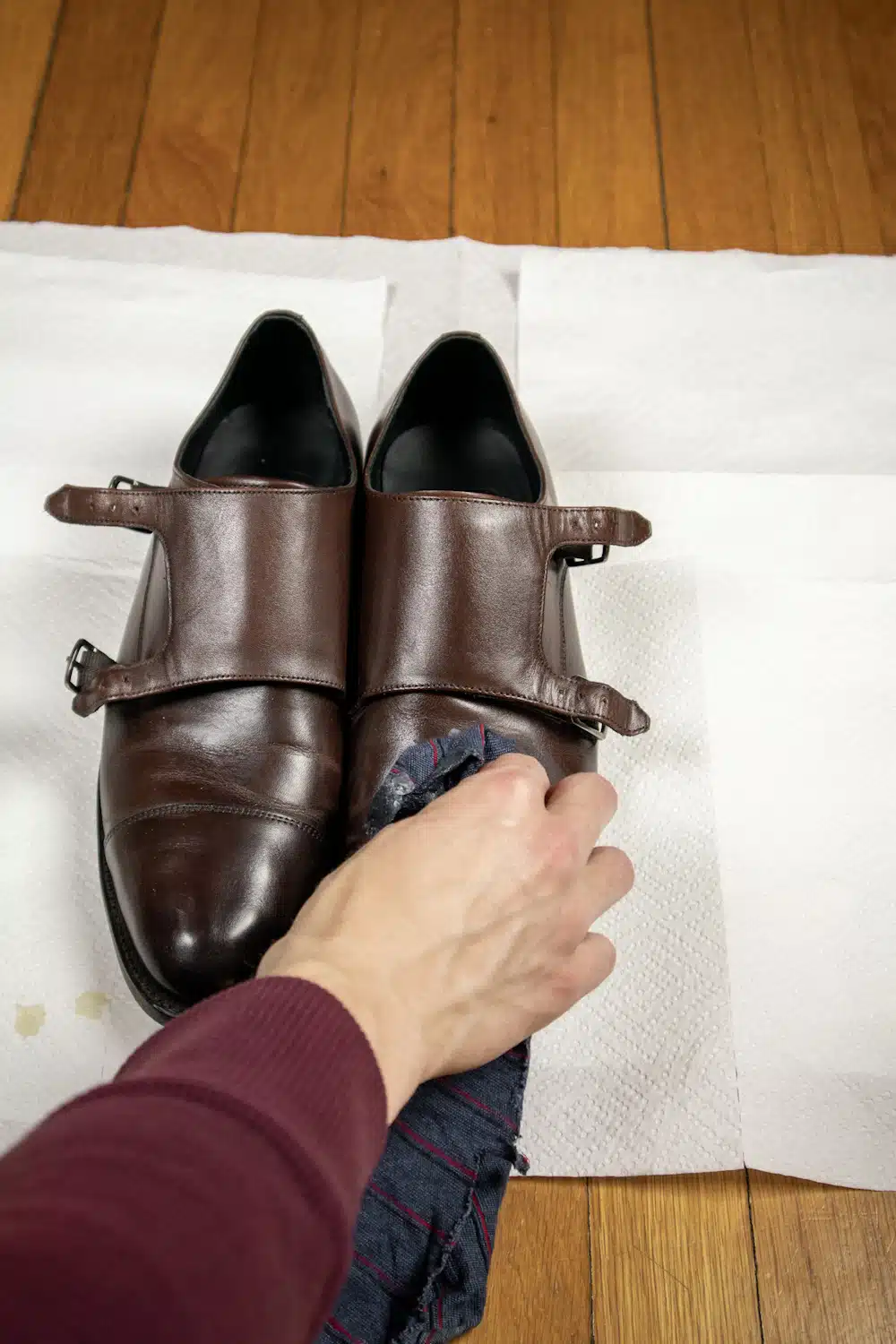 Applying Wax on Dress Shoes