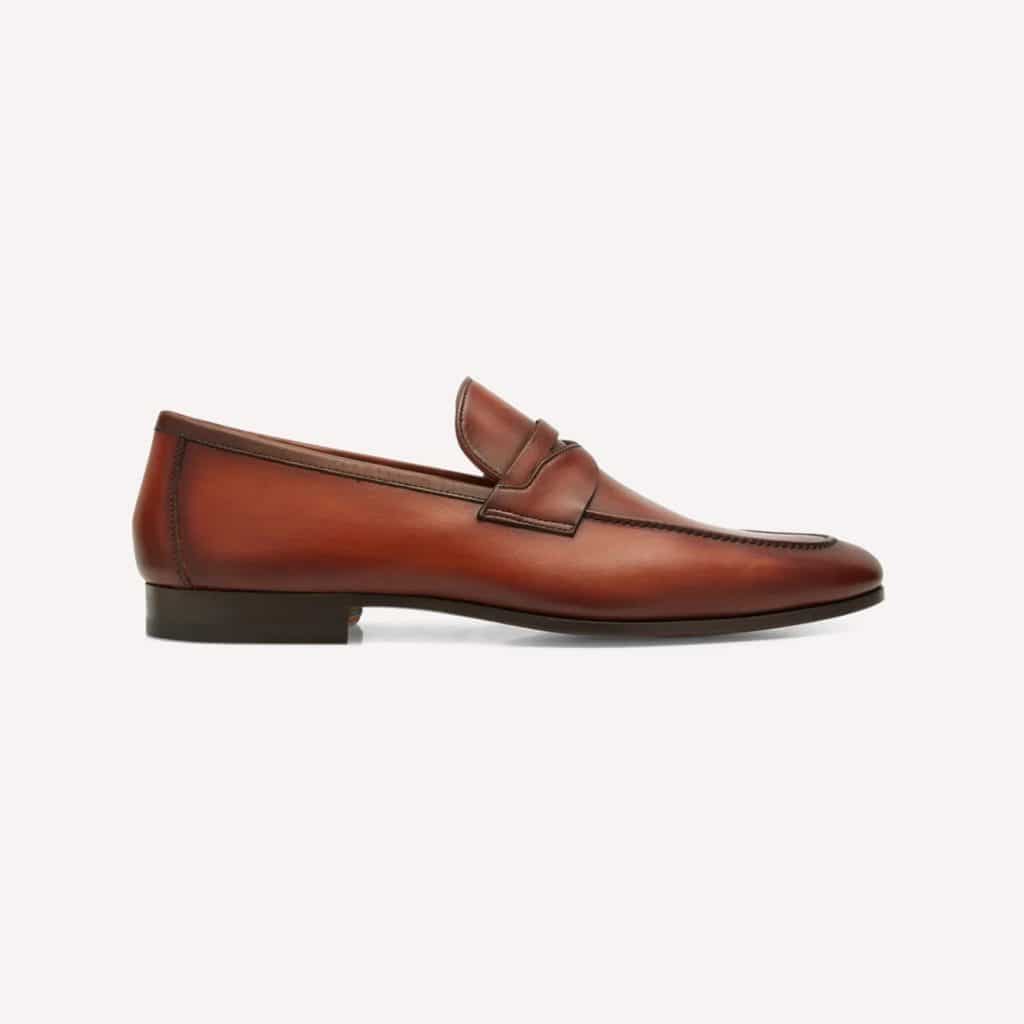 Magnanni Mens Sasso Leather Penny Loafers