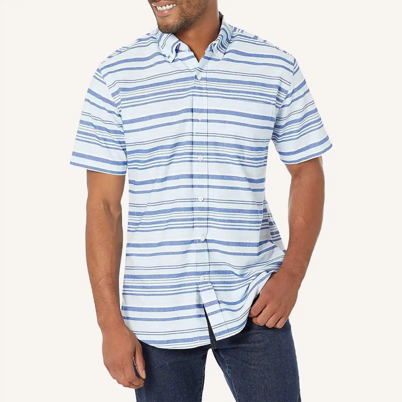 Amazon Essentials - Short-Sleeve Pocket Oxford Shirt
